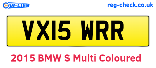 VX15WRR are the vehicle registration plates.