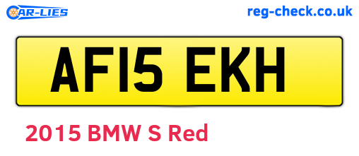 AF15EKH are the vehicle registration plates.
