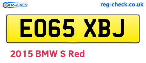 EO65XBJ are the vehicle registration plates.