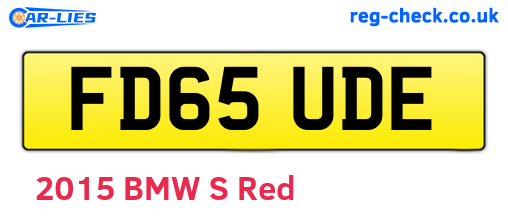 FD65UDE are the vehicle registration plates.