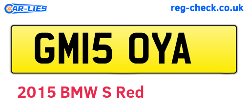 GM15OYA are the vehicle registration plates.