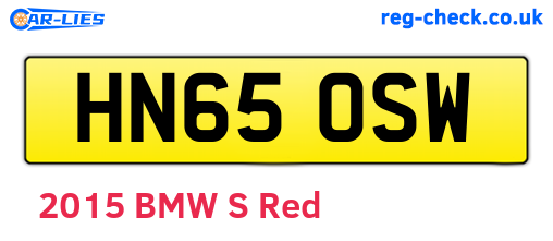 HN65OSW are the vehicle registration plates.