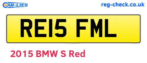 RE15FML are the vehicle registration plates.