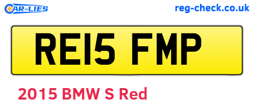 RE15FMP are the vehicle registration plates.