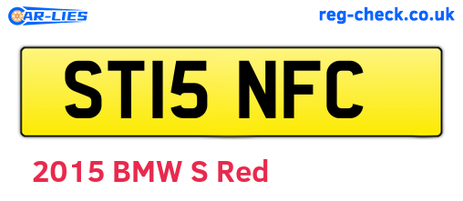 ST15NFC are the vehicle registration plates.