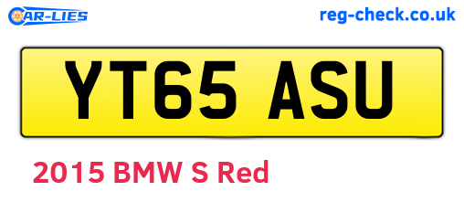 YT65ASU are the vehicle registration plates.