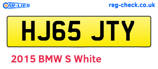 HJ65JTY are the vehicle registration plates.
