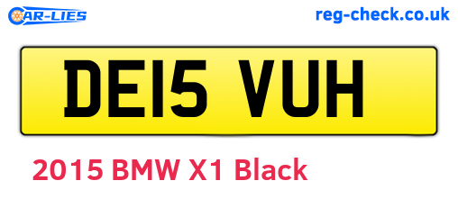 DE15VUH are the vehicle registration plates.