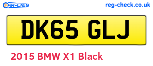 DK65GLJ are the vehicle registration plates.