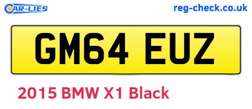 GM64EUZ are the vehicle registration plates.