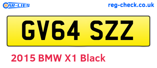 GV64SZZ are the vehicle registration plates.