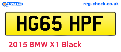 HG65HPF are the vehicle registration plates.