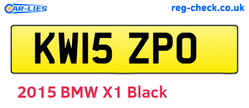 KW15ZPO are the vehicle registration plates.