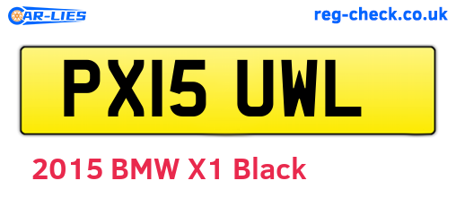 PX15UWL are the vehicle registration plates.
