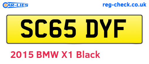 SC65DYF are the vehicle registration plates.