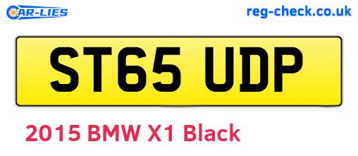 ST65UDP are the vehicle registration plates.
