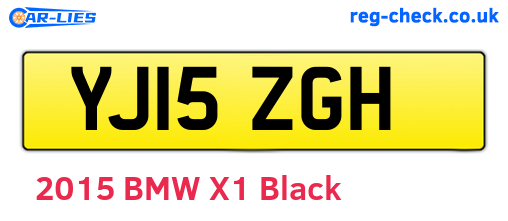 YJ15ZGH are the vehicle registration plates.
