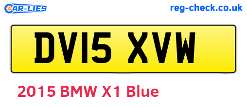 DV15XVW are the vehicle registration plates.