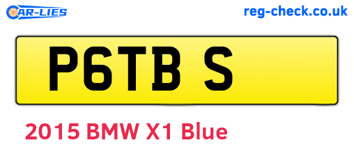 P6TBS are the vehicle registration plates.