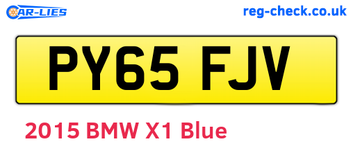 PY65FJV are the vehicle registration plates.