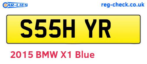 S55HYR are the vehicle registration plates.