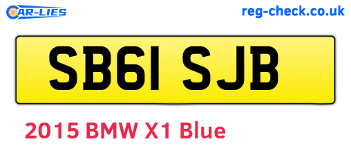 SB61SJB are the vehicle registration plates.