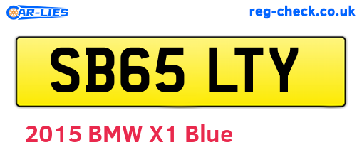 SB65LTY are the vehicle registration plates.