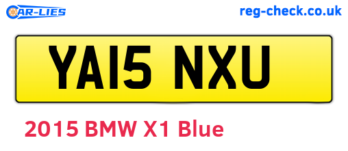 YA15NXU are the vehicle registration plates.