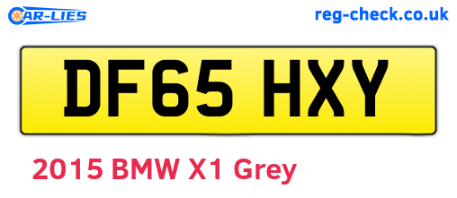 DF65HXY are the vehicle registration plates.