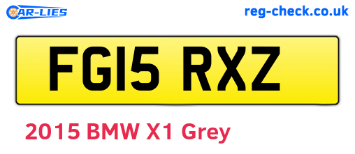 FG15RXZ are the vehicle registration plates.