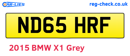 ND65HRF are the vehicle registration plates.