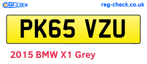 PK65VZU are the vehicle registration plates.
