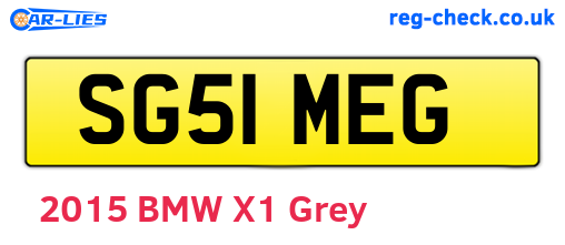 SG51MEG are the vehicle registration plates.