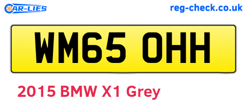 WM65OHH are the vehicle registration plates.