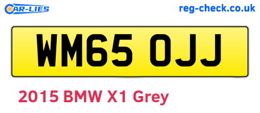 WM65OJJ are the vehicle registration plates.