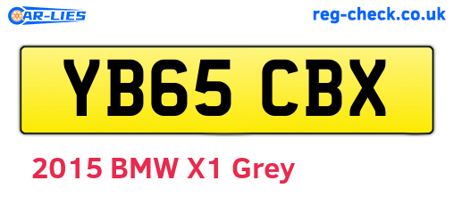YB65CBX are the vehicle registration plates.