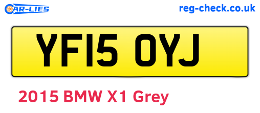 YF15OYJ are the vehicle registration plates.