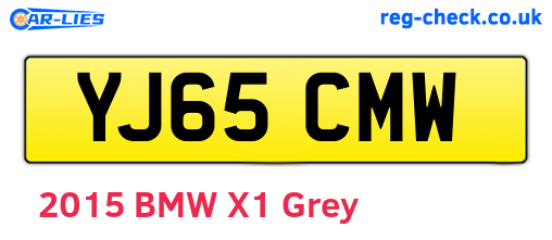 YJ65CMW are the vehicle registration plates.