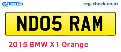 ND05RAM are the vehicle registration plates.
