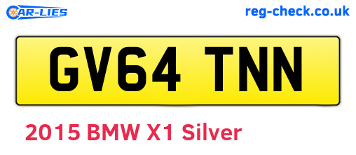GV64TNN are the vehicle registration plates.