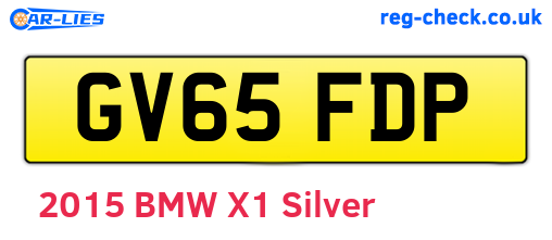 GV65FDP are the vehicle registration plates.