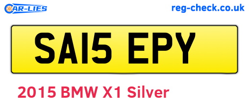 SA15EPY are the vehicle registration plates.