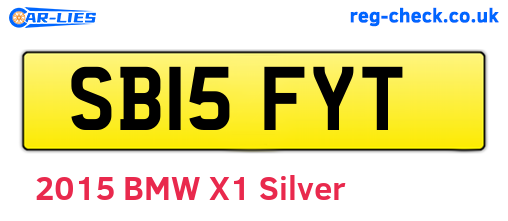 SB15FYT are the vehicle registration plates.