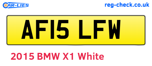 AF15LFW are the vehicle registration plates.