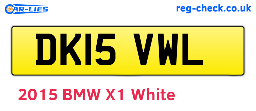 DK15VWL are the vehicle registration plates.
