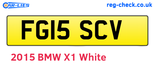 FG15SCV are the vehicle registration plates.