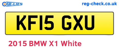 KF15GXU are the vehicle registration plates.