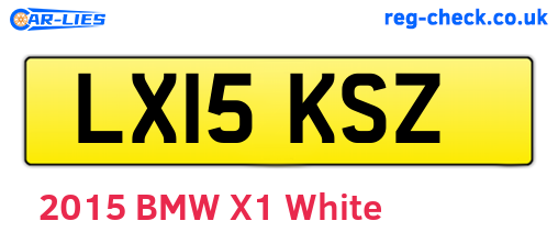 LX15KSZ are the vehicle registration plates.