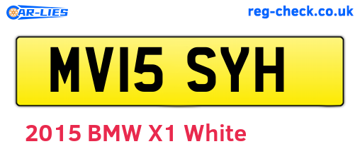 MV15SYH are the vehicle registration plates.