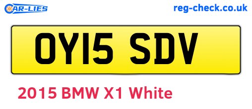 OY15SDV are the vehicle registration plates.
